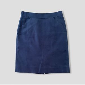 J.Crew Size 4 pencil Skirt Navy Blue